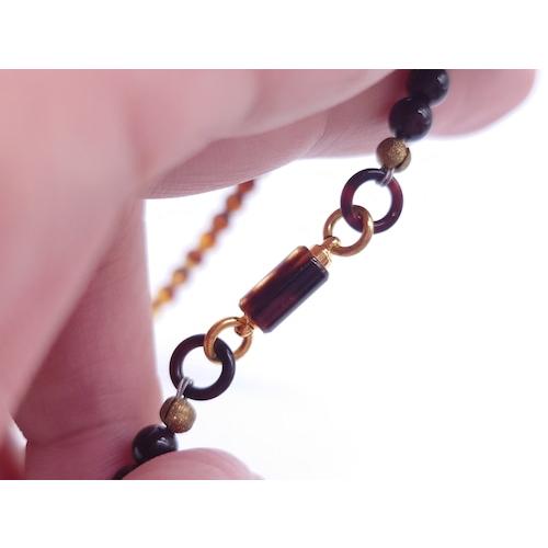 本べっ甲 ネックレス 下白 上品 ハイネック 赤目 黒目 ナチュラル