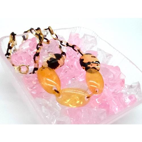 本べっ甲 ネックレス 希少 白甲 綺麗 艶感 上品 シンプル プレゼント 天然素材 （N-255）の画像