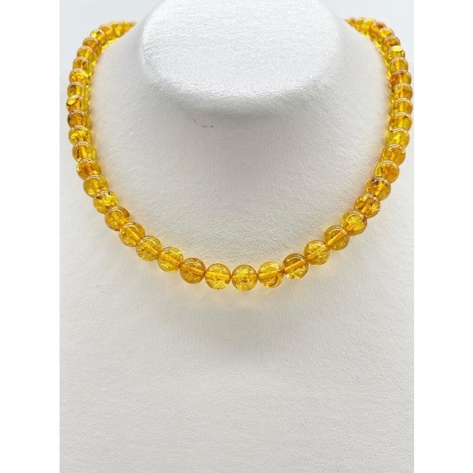 本琥珀 ネックレス バルティックアンバー 贅沢 黄金 上品 華やか 存在感 天然素材（N-268）の画像
