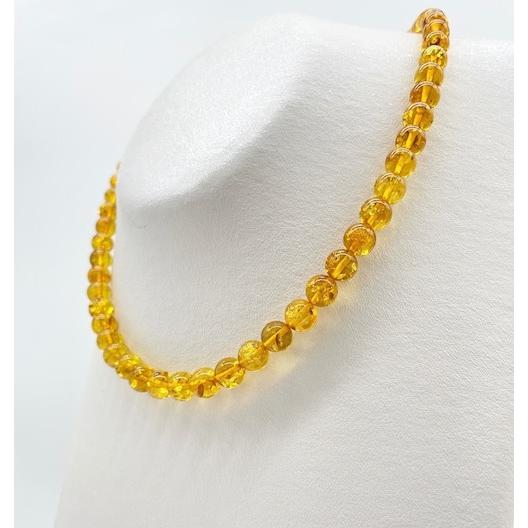 本琥珀 ネックレス バルティックアンバー 贅沢 黄金 上品 華やか 存在感 天然素材（N-268）の画像