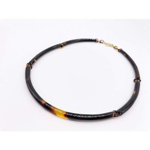 本べっ甲 ネックレス 美しい 贅沢 艶やか 上品 高級感 カジュアル 天然素材（N-275）の画像