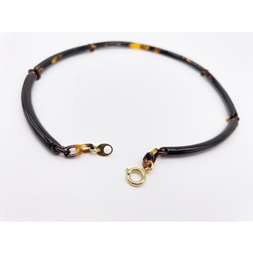 本べっ甲 ネックレス 美しい 贅沢 艶やか 上品 高級感 カジュアル 天然素材（N-275）の画像