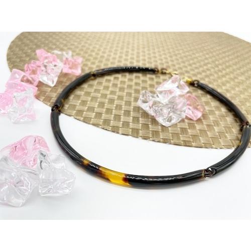 本べっ甲 ネックレス 美しい 贅沢 艶やか 上品 高級感 カジュアル 天然素材（N-275）の画像
