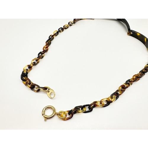 本べっ甲 ネックレス 希少 本水目 立体感 滑らか シンプル 存在感 天然素材（N-281）の画像