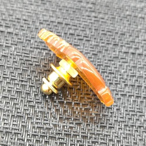 本べっ甲 ピンブローチ 白甲 ふくろう かわいい (pb-022)の画像