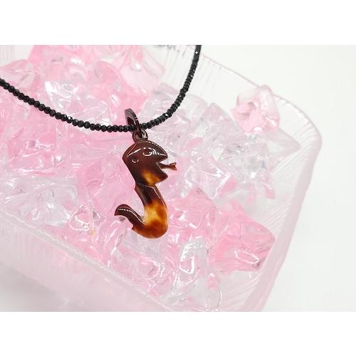 本べっ甲 ペンダント ヘビモチーフ バラフ 綺麗 可愛い ユニーク 金運 縁起 干支 カジュアル 天然素材（pe-233）の画像