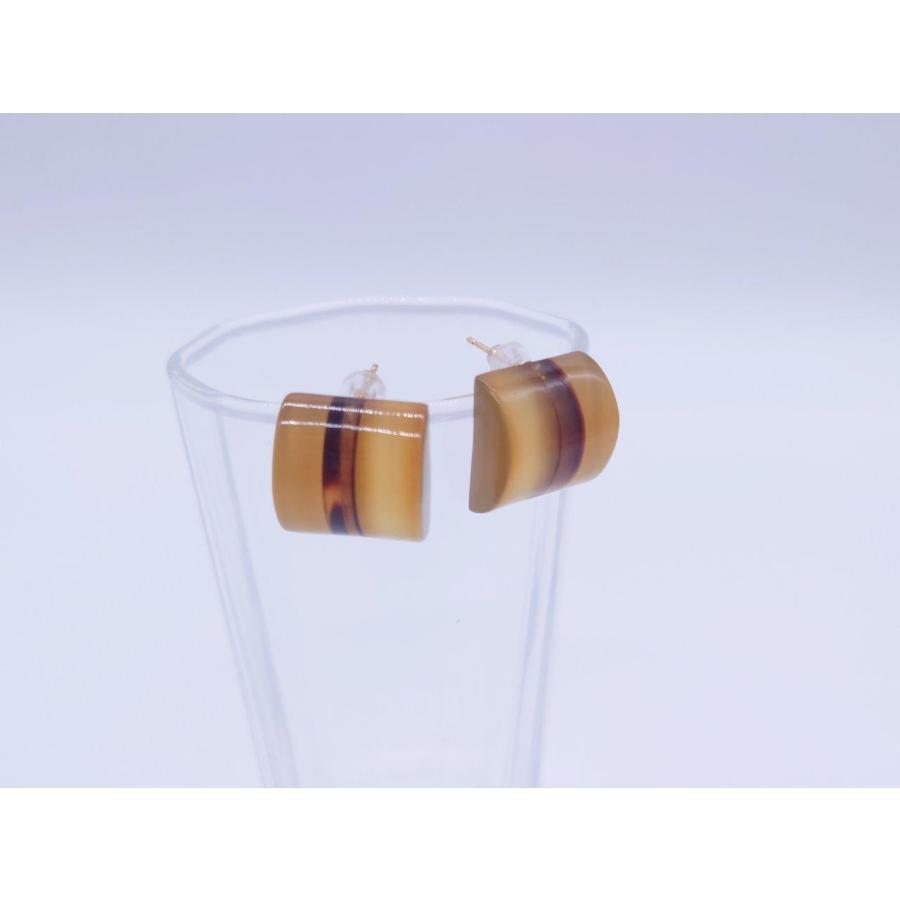 本べっ甲ピアス（Pi-026）の画像