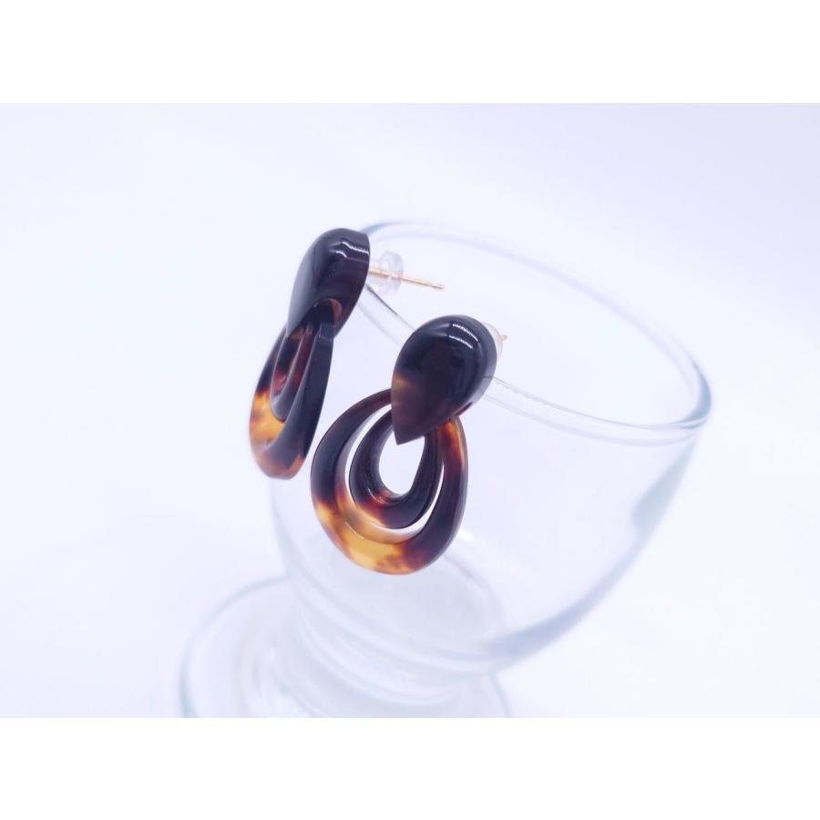 本べっ甲ピアス（Pi-032）の画像