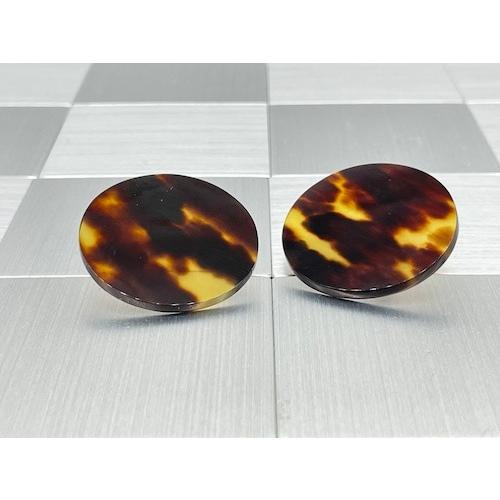 本べっ甲 ピアス サークルタイプ シンプル 綺麗 艶 プレゼント 天然素材 （pi-178）の画像