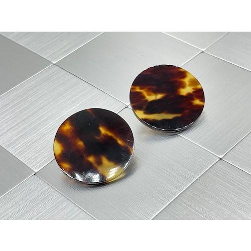 本べっ甲 ピアス サークルタイプ シンプル 綺麗 艶 プレゼント 天然素材 （pi-178）の画像