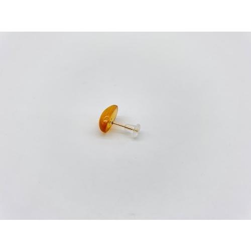 本べっ甲 ピアス たまご型 白甲 大人可愛い シンプル プチピアス 贅沢 プレゼント 艶感（pi-191）の画像