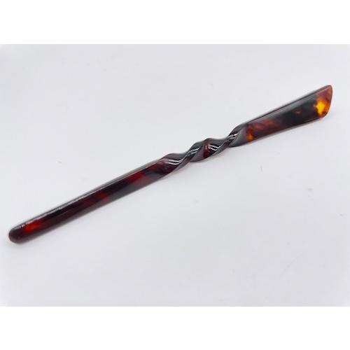 本べっ甲 玉簪 一本刺し シンプル 希少 本水目 和装 希少 一品 天然素材（TK-034）の画像