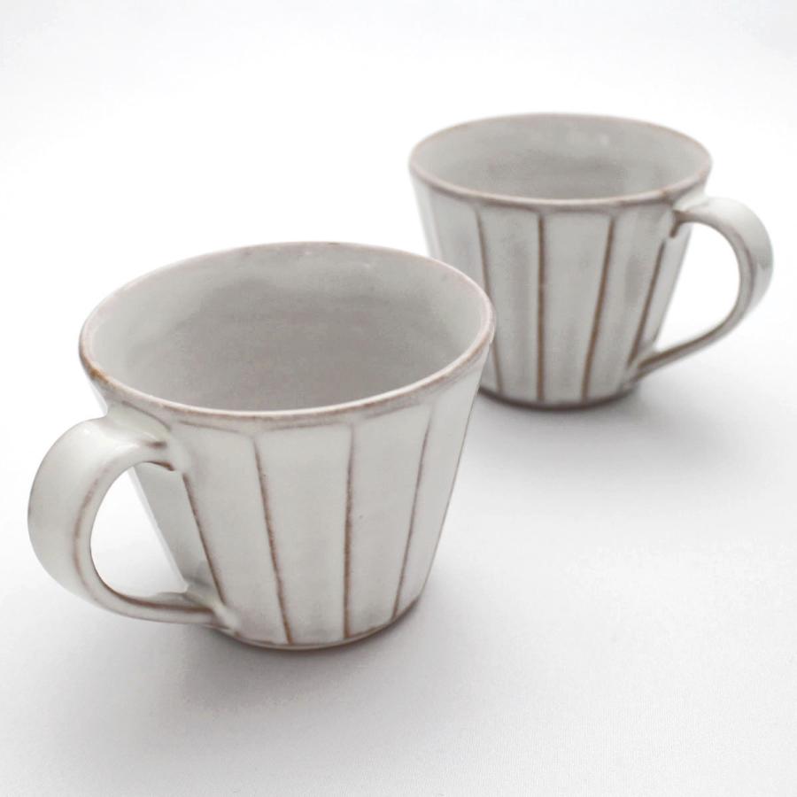萩焼 面取りカフェオレカップ(しのぎ 200cc)陶器 北欧 食器 松光山
