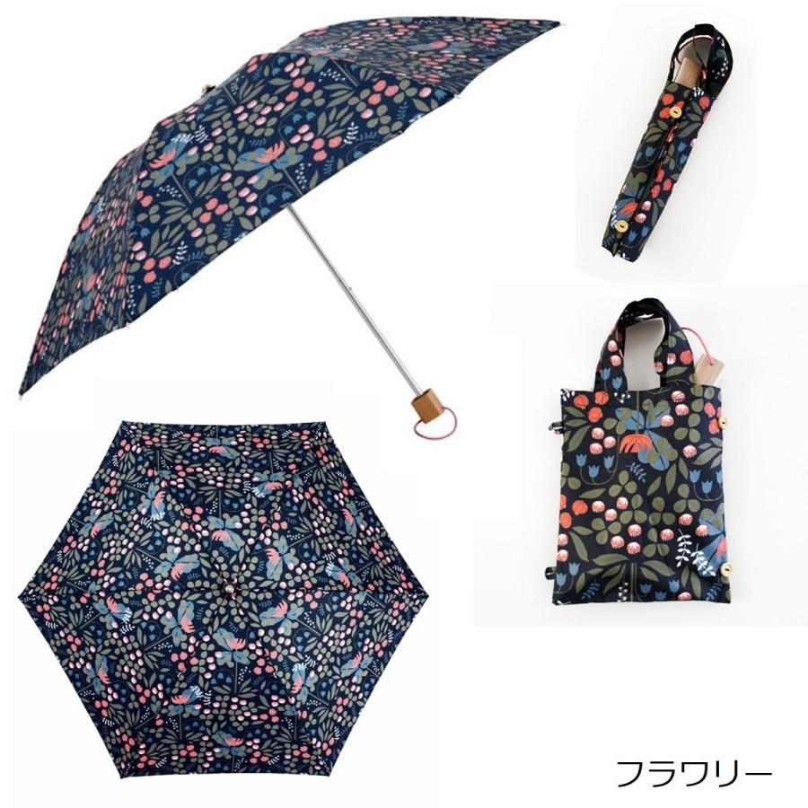 晴雨兼用 折りたたみ傘 クイックオープン 晴雨兼用 北欧デザイナー 折りたたみ日傘(ミニバッグ)クイック