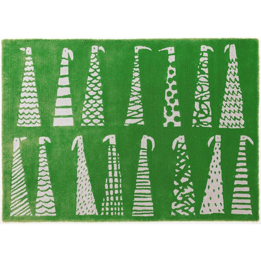 鈴木マサル スズキマサル ラグ 防炎(サンカクドリ 140&times;200)北欧カーペット 日本製 おしゃれ かわいい 国産 ムーミン 床暖房ホットカーペット対応