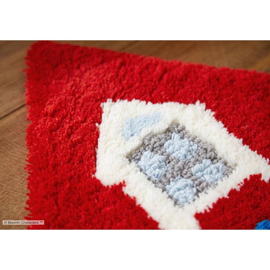 ムーミン 玄関マット MOOMIN HOUSE ムーミンハウス 40&times;85 ブルー 北欧 インテリア 防ダニ 床暖房 ホットカーペット対応 ミニラグ 国産 日本製