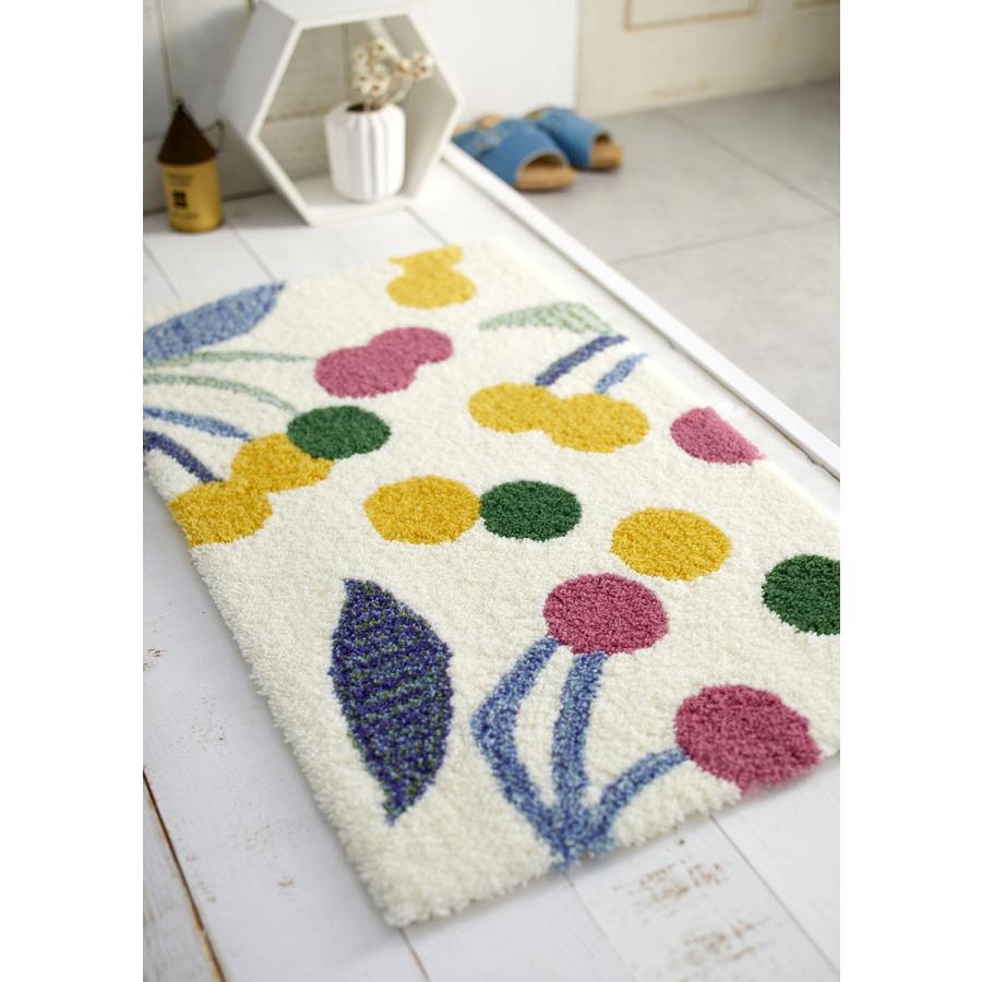 インテリアマット 玄関 ポポロ Popolo 45 75cm 北欧 ミニラグ ルーム アクセント 雑貨 おしゃれ かわいい モダン ナチュラル 花柄 Plaisier Smn 747 Plaisier 通販 Yahoo ショッピング