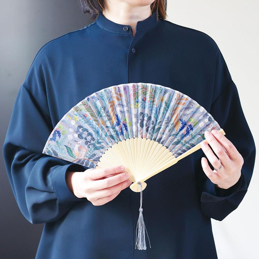 松尾ミユキ 扇子 SENSU 猫 ネコ せんす トリ 鳥 フラワー 花 夏 浴衣