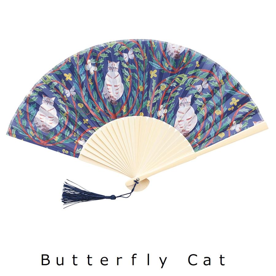 松尾ミユキ 扇子 SENSU 猫 ネコ せんす トリ 鳥 フラワー 花 夏 浴衣