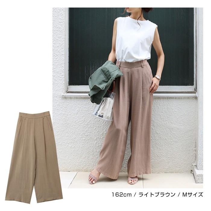 涼しいパンツレディース ワイドパンツ レディース ロング丈 メール便a 送料無料 リネン 夏 ガウチョパンツ 麻混 レーヨン リラックスパンツ ゆったり カーキ Plaisir プレジール 通販 Yahoo ショッピング