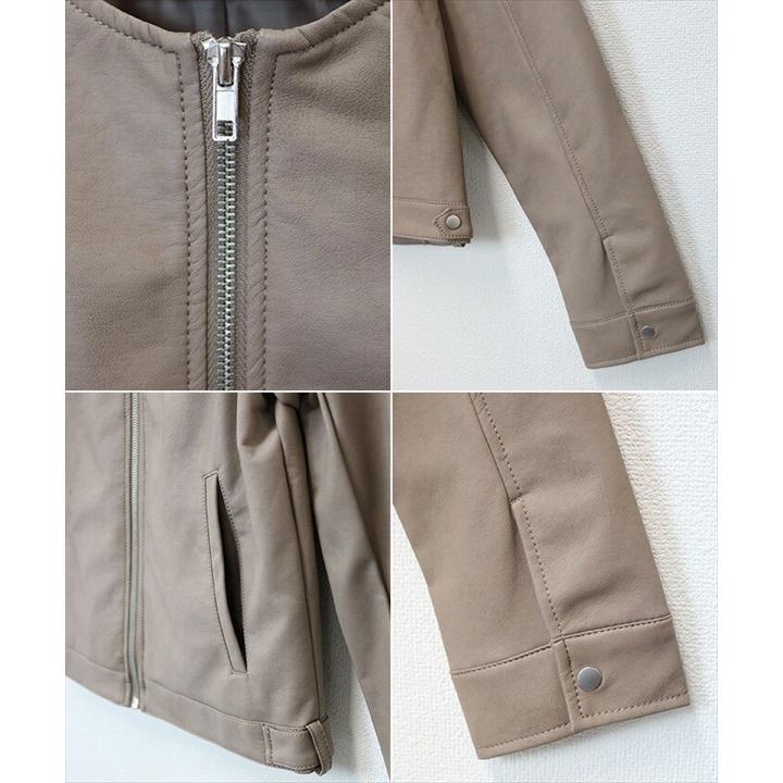 ライダース ジャケット レディース ノーカラー きれいめ 春 ノーカラージャケット レディース ノーカラージャケットコーデ Plaisir プレジール 通販 Yahoo ショッピング