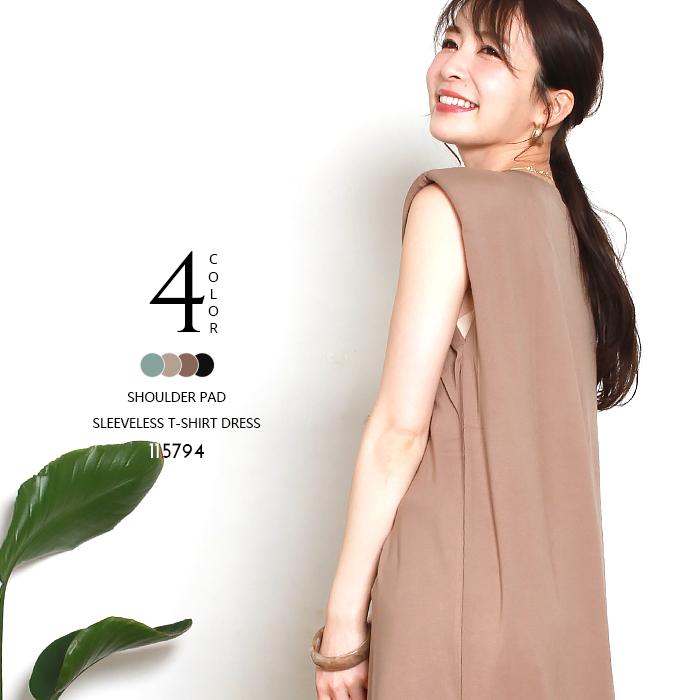 ノースリーブ ワンピース tシャツワンピ tシャツワンピース スリット