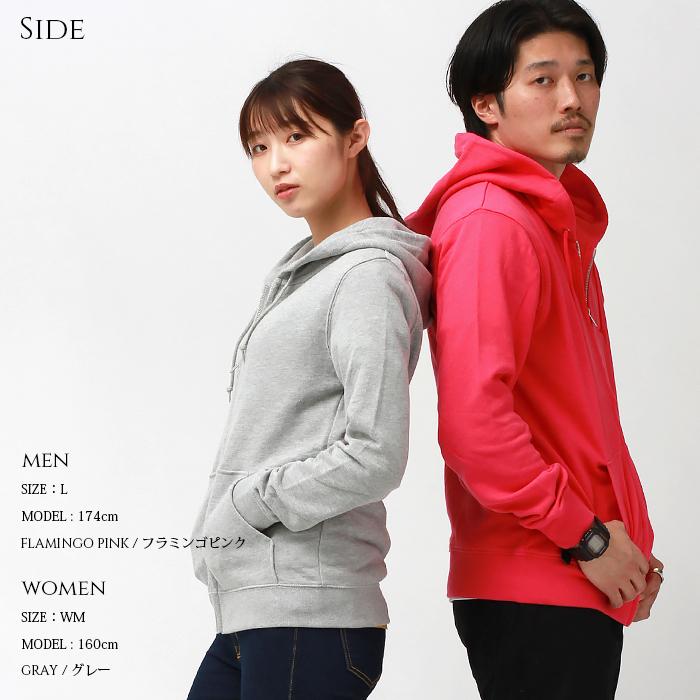 ジップアップパーカー レディース ジップ パーカー綿100% メンズ 薄手