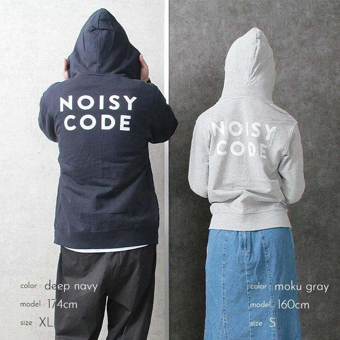 noisycode アウター パーカー ジップパーカー ジップ バックロゴ