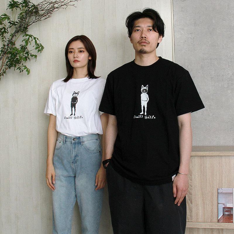 noisycode tシャツ オリジナル レディース メンズ ブランド 綿100% デザインtシャツ 厚手 7.4oz 春 夏 半袖 おしゃれ プルオーバー ねこ 猫 ネコ プリント ロゴ｜plaisir-shop｜04