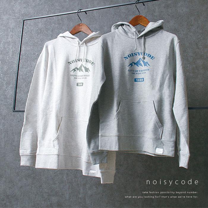 noisycode パーカー レディース 綿100% メンズ 長袖 カレッジ