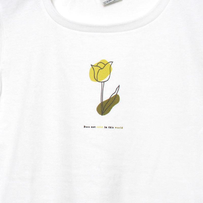トップス Tシャツ/カットソー(半袖/袖なし) ohga チューリップTシャツ 新品未使用 | myglobaltax.com