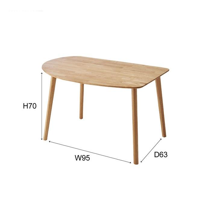 ダイニングテーブル 木製ダイニング テーブル デスク コンパクト 幅120cm 省スペース ２人用 ３人用 小さめ 壁寄せ 壁付け 曲線 コーナー用 リビング ワンルーム｜plaisir-shop｜08