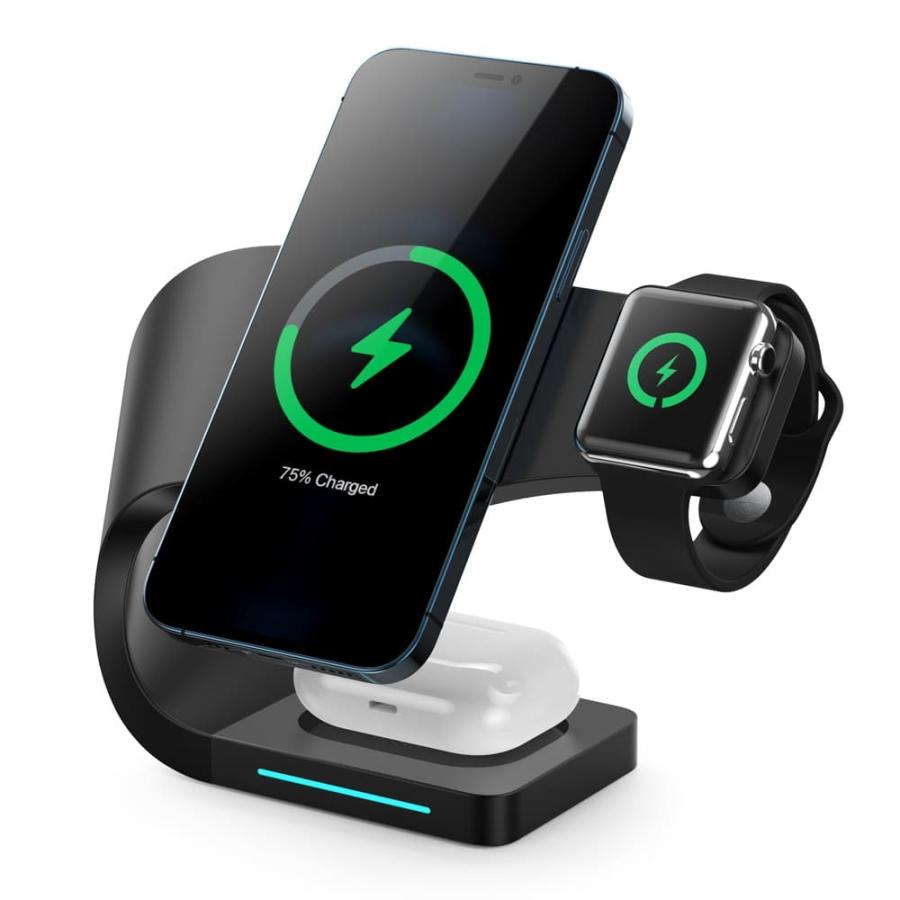 お得❤️iPhone⭐️AirPods⭐️iPad⭐️充電器⭐️MagSafe⭐️ワイヤレス HYPER、Made for MagSafe認証取得の4in1 MagSafe充電スタンド