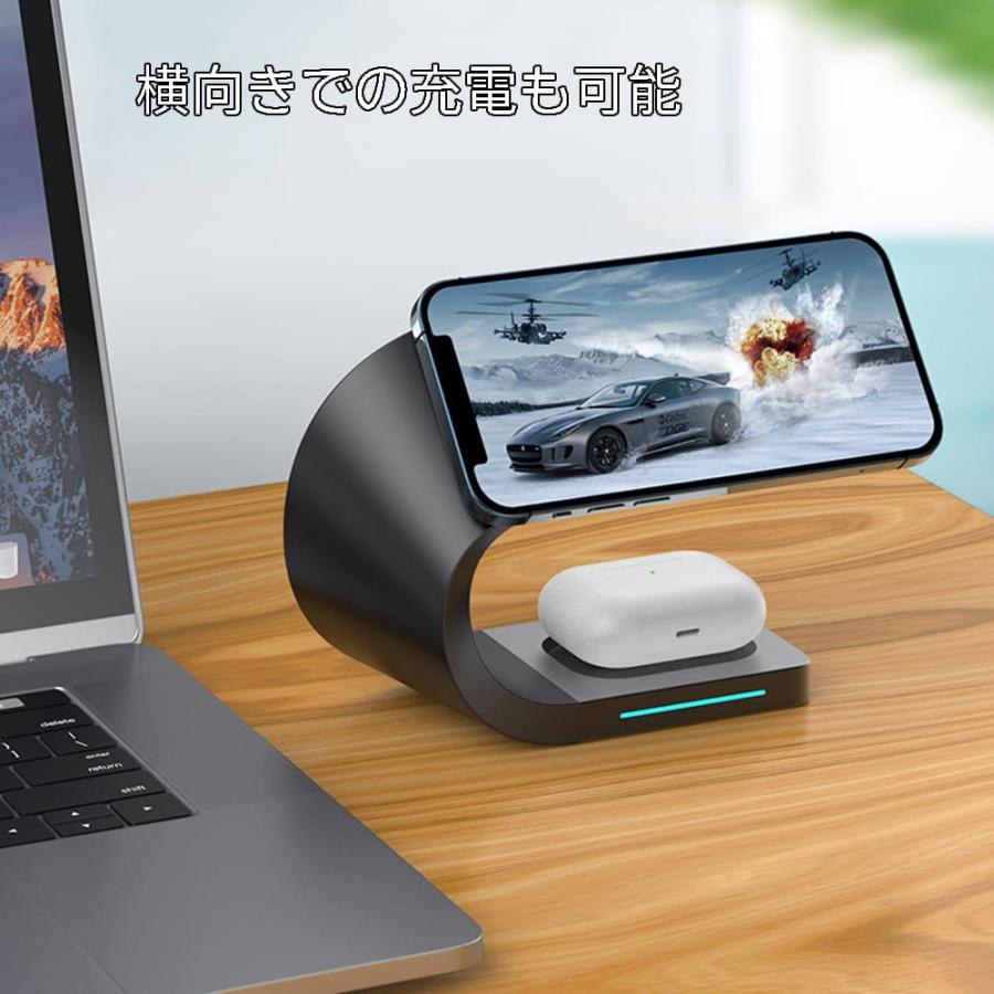 iPhone充電スタンド ワイヤレス充電 Apple Watch Airpods 同時4機種
