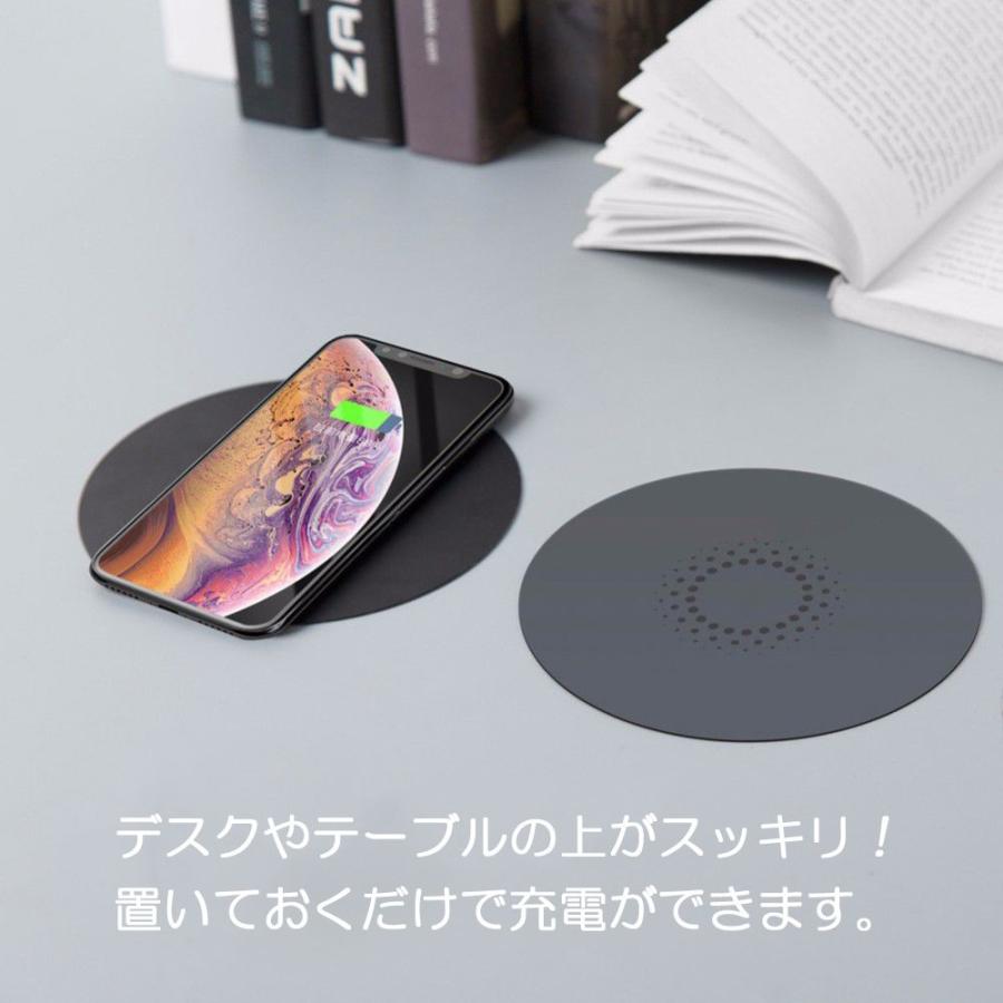 置くだけ簡単！ ワイヤレス充電器 コードレス Qi規格 省スペース ブラック Qi規格対応ワイヤレス充電器(10W/5W・可動式スタンド) - EC-QS03BK