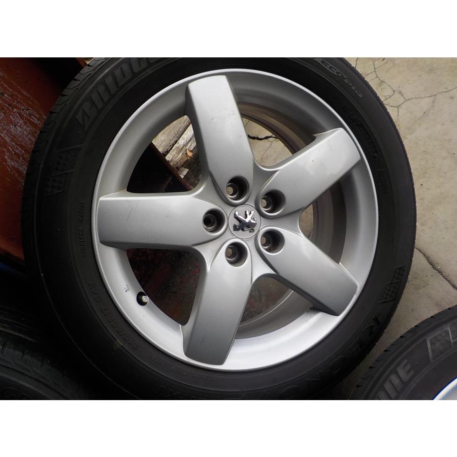 ■業者宛送料安プジョー407純正17インチアルミ４本タイヤセット　7J+48　108/5　65φ　215/55-17　レグノGR-XT■京都発_3
