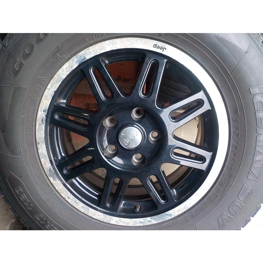 ■業者宛送料安 JEEPコマンダー純正 ラングラー17インチスタッドレス4本セット 7.5J +43.8 127/5 265/65-17 GY■京都発の画像