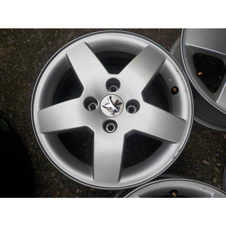 値下げ！プジョー　15インチアルミホイールタイヤ PEUGEOT（プジョー） □業者宛送料安プジョー1007 206 207 2008 307