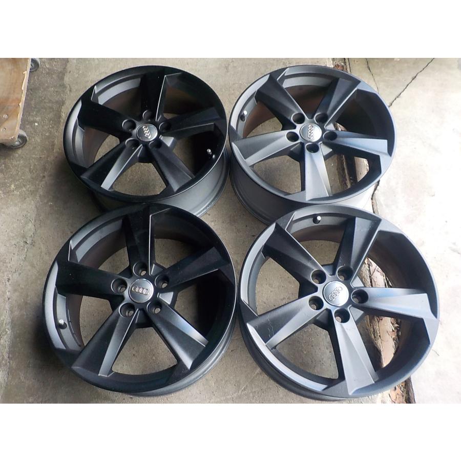 ◆tuyopon◆再塗装　黒◆AUDI Q2純正ホイール17インチ4本 Audi □業者宛送料安 アウディQ2純正17インチアルミホイール4本