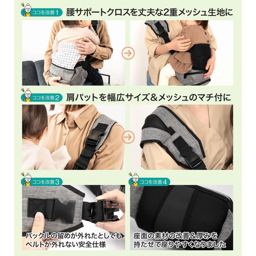 Plaisiureux 抱っこ紐 ヒップシート ショルダーバッグ 改良版 Plaisiureux 抱っこ紐 ヒップシート ショルダーバッグ 改良版