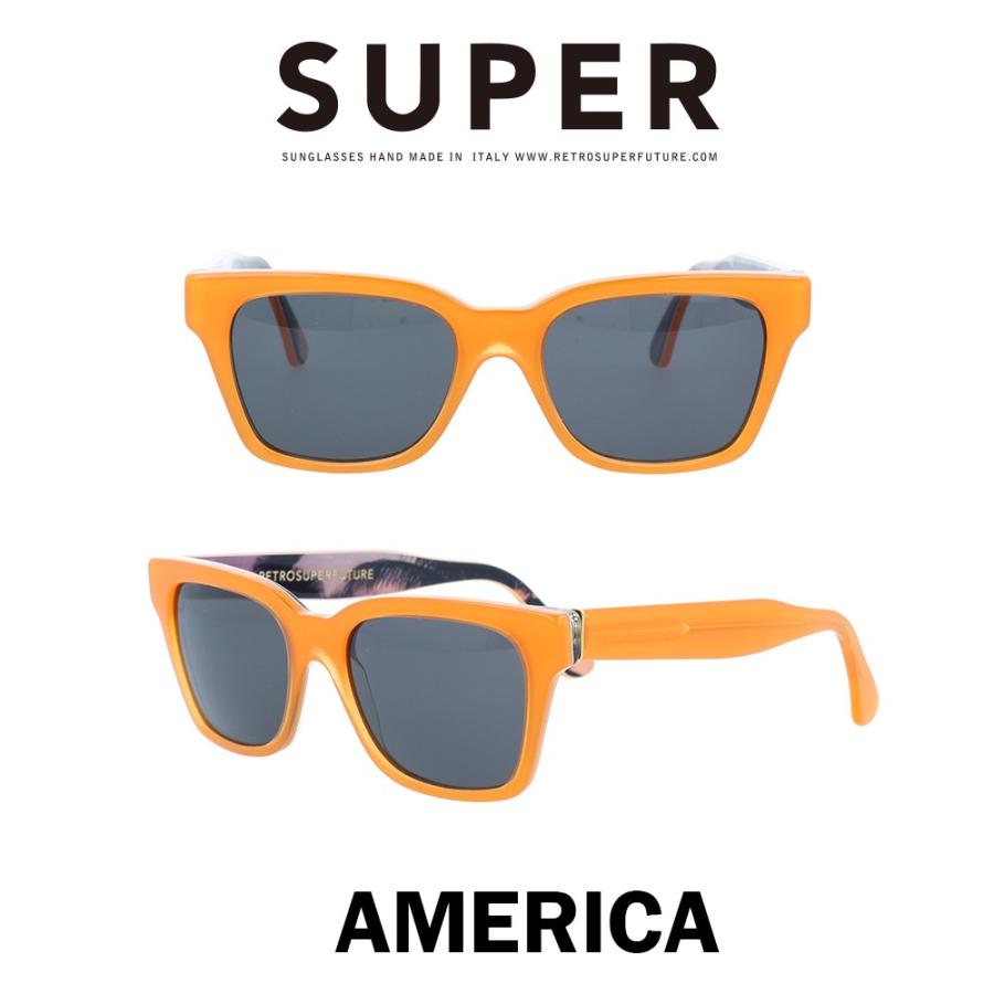 スーパー SUPER(スーパー) サングラス アメリカ America 669 オレンジ 