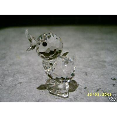 スワロフスキー Swarovski 2005年 廃盤品 置物 鳥 雄ガモ フィギュア 010007