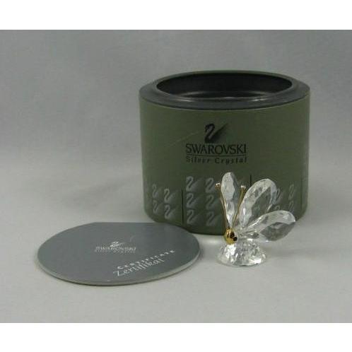 未使用スワロフスキー蝶々クリスタル置物 SWAROVSKI（スワロフスキー） Swarovski 2007年 廃盤品 置物 蝶 チョウ