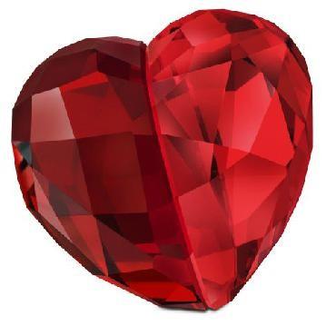 Swarovski ラブハートライトシャム　クリスタルオブジェ　スワロフスキー インテリア小物 Swarovski ラブハートライトシャム クリスタルオブジェ