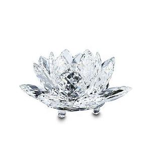 スワロフスキー蓮の花 キャンドルスタンド スワロフスキー クリスタル