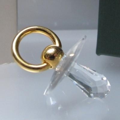 スワロフスキー Swarovski 2004年 廃盤品 『おしゃぶり, ゴールド