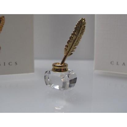 スワロフスキー Swarovski 2004年 廃盤品 『羽根ペン, インク壺