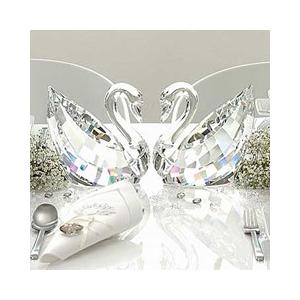 スワロフスキークリスタル 白鳥 置物 SWAROVSKI - スワロフスキー クリスタル 置物 白鳥 スワンの通販