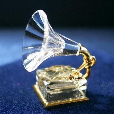 スワロフスキー Swarovski 2004年 廃盤品 『蓄音機, ゴールド