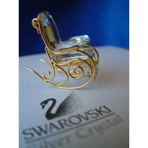 スワロフスキー Swarovski 2004年 廃盤品 『ロッキングチェア, Gold
